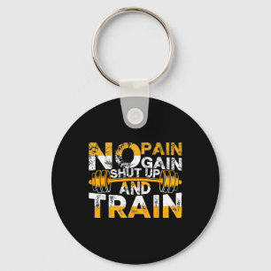 Funny Gym Workout Fitness Bodybuilding Sports Weig Keychain