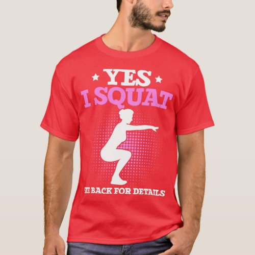 Funny Gym Workout Fitness Girl Squat  T_Shirt