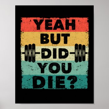 Funny Gym Workout Humor Motivational Poster by Yanyoo at Zazzle