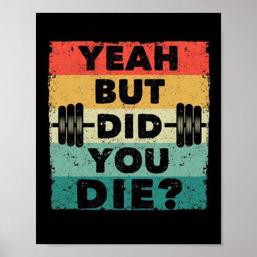 Funny gym workout humor motivational poster