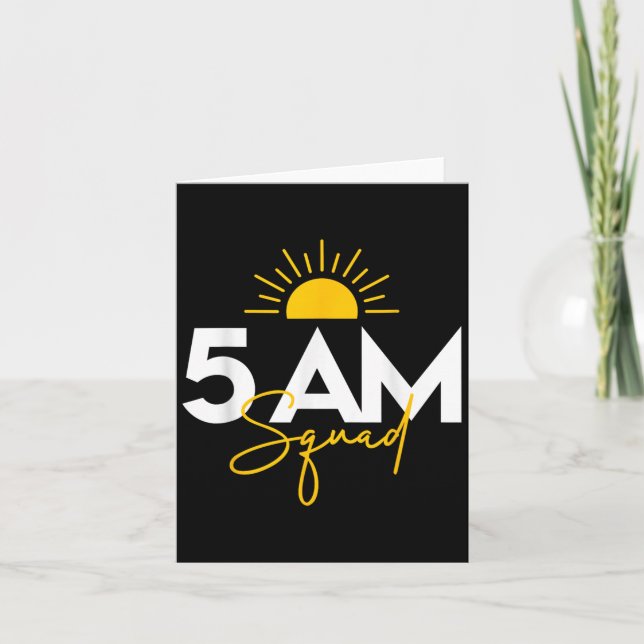 Funny Gym Workout Lovers Fitness Crew - 5 Am Squad Card (Front)