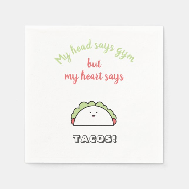 Funny Gym Workout Motivation Napkins (Front)