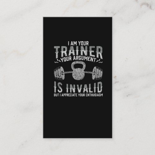 Funny Gym Workout Training Personal Trainers Business Card