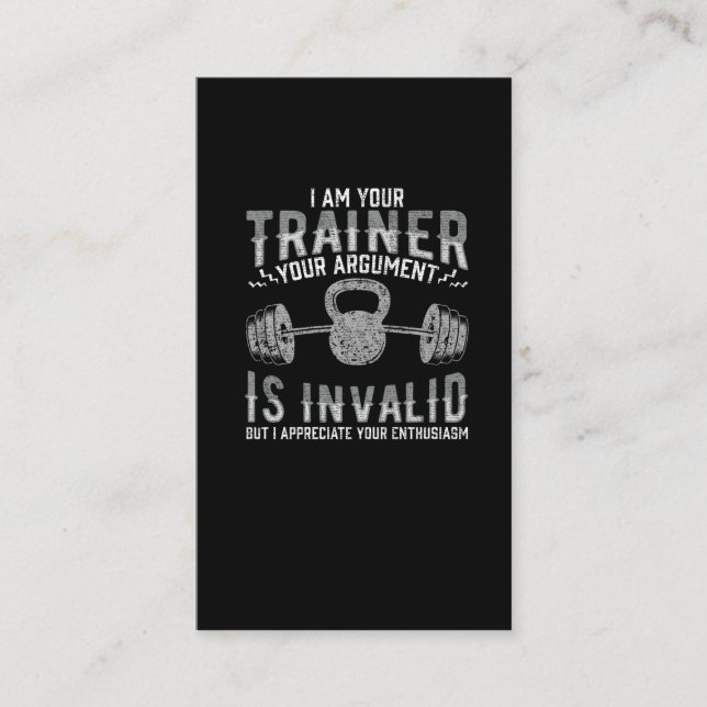 Funny Gym Workout Training Personal Trainers Business Card (Front)