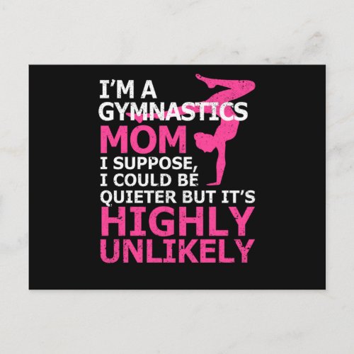 Funny Gymnast Mum Gymnastics Mothers Day Im A Gym Postcard