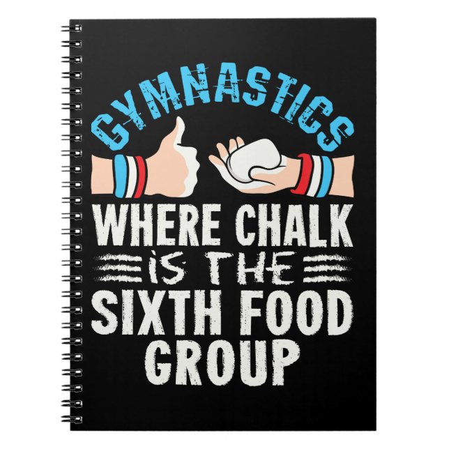 Funny Gymnastics Chalk Gymnast Team Notebook (Front)