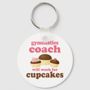 Funny Gymnastics Coach Keychain