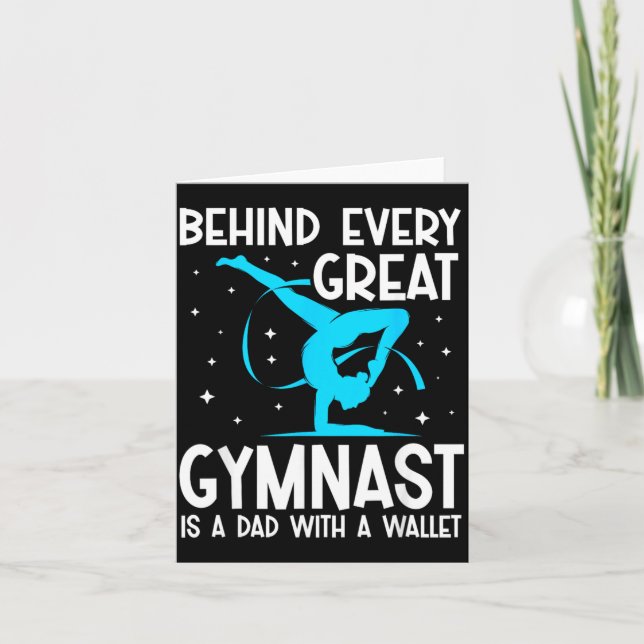 Funny Gymnastics Dad Card (Front)