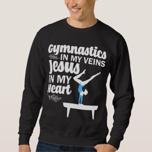 Funny Gymnastics Design For Men Women Gymnast Jesu Sweatshirt