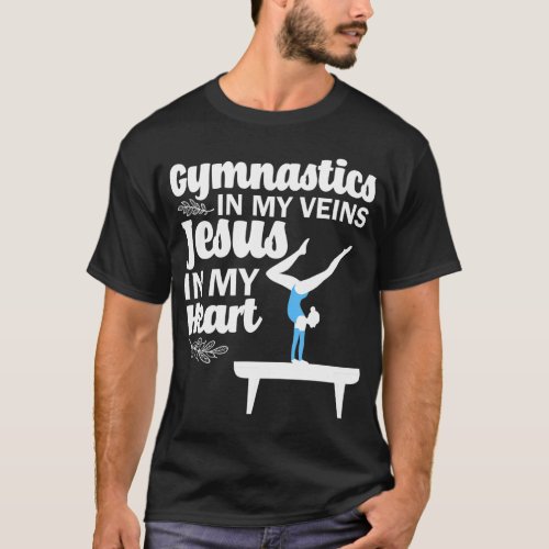 Funny Gymnastics Design For Men Women Gymnast Jesu T_Shirt