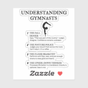 Funny Gymnastics Quotes for Fans & Athletes Sticker