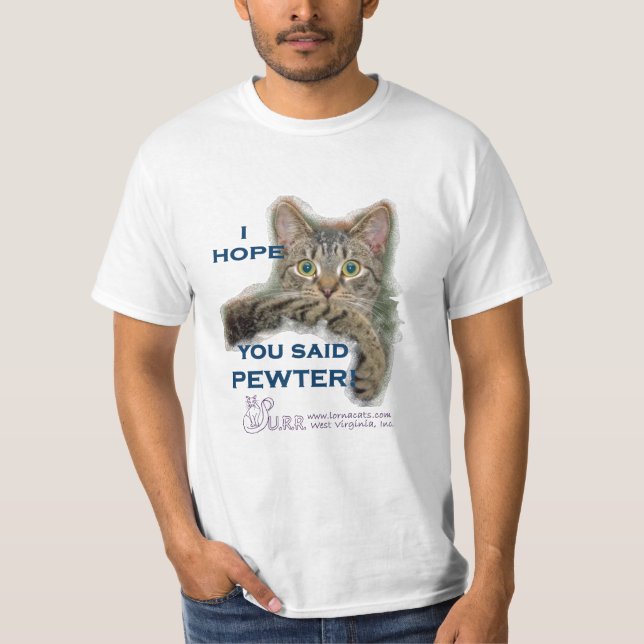 FUNNY HAHA says REAL MEN ADOPT! T-Shirt (Front)