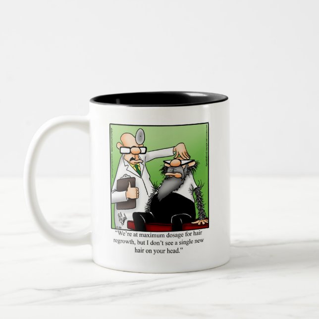 Funny Hair Growth Humor Mug (Left)