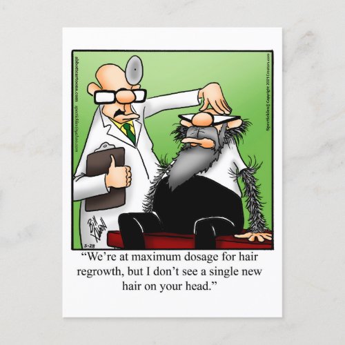 Funny Hair Regrowth Humor Postcard