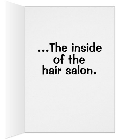Funny Hair Salon Comic Book Woman (Inside (Right))