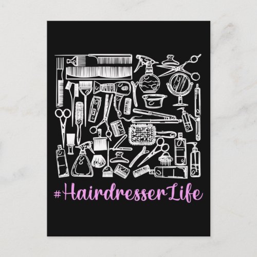 Funny Hair Stylist Equipment Hairdresser Postcard