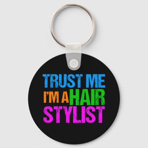 Funny Hair Stylist Keychain