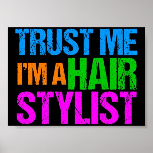 Funny Hair Stylist Poster