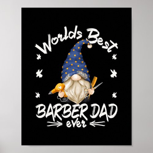 Funny Hairdresser Gnome For Men And Grandpa Best Poster