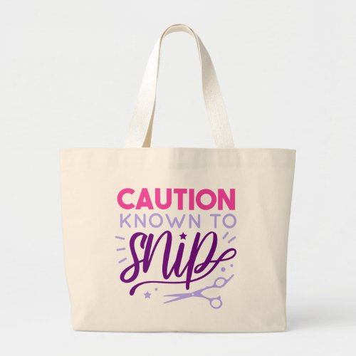 Funny Hairstylist Gift Cosmetologist Hairdresser  Large Tote Bag