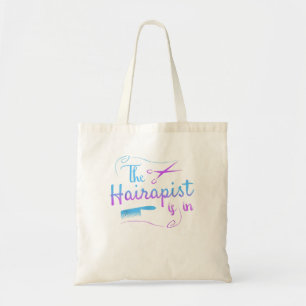 Funny Hairstylist Hairapist Is In Barber Tote Bag