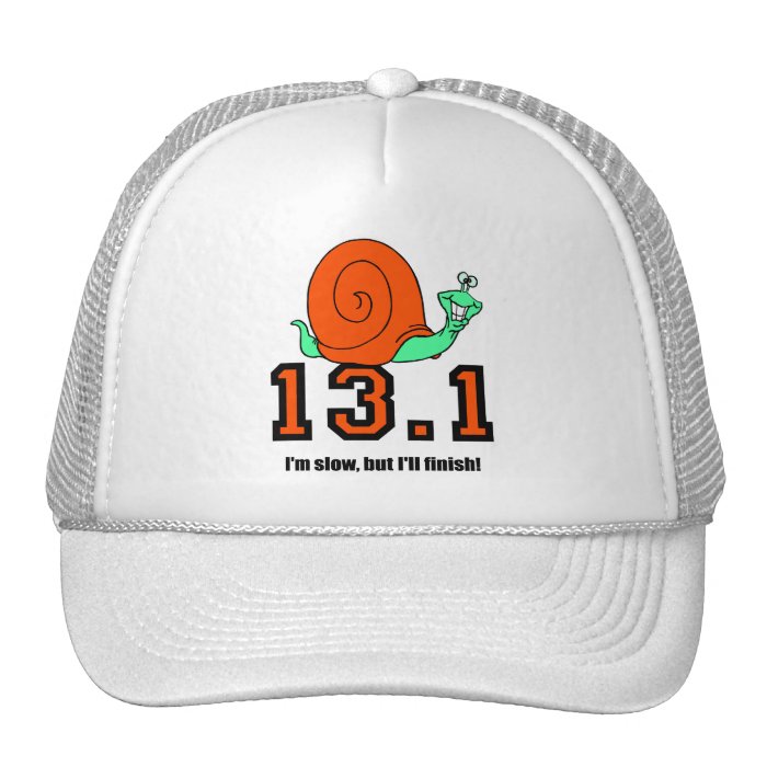 Funny half marathon trucker hat