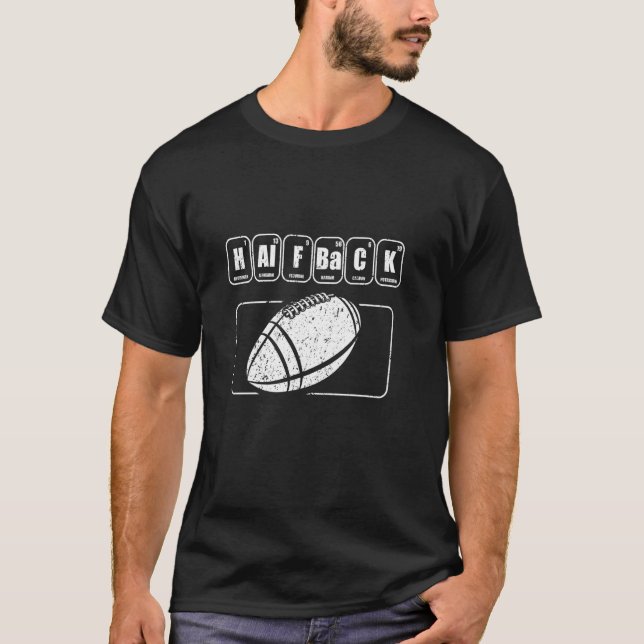 Funny Halfback Lover Periodic Elements Halfback T-Shirt (Front)