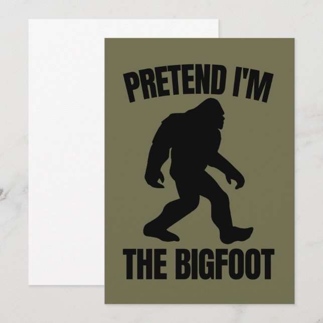 Funny Halloween 2020 - Pretend I'm The Bigfoot  Invitation (Front/Back)