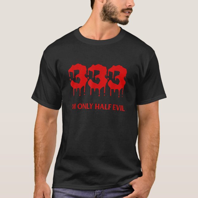 Funny Halloween  333 Half Evil Costume Outfit Devi T-Shirt (Front)