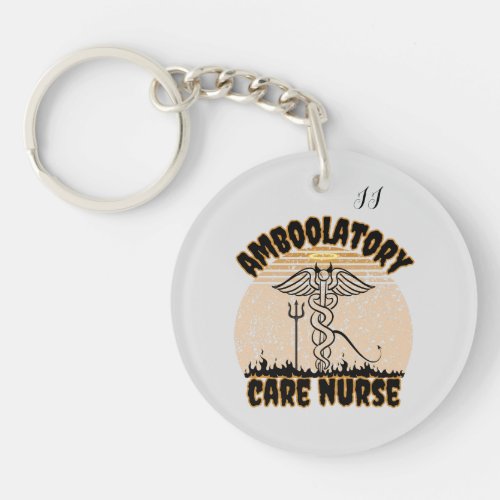 Funny Halloween Ambulatory Nurse Personalized Keychain
