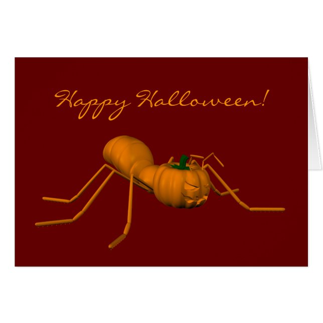Funny Halloween Ant Cards (Front Horizontal)