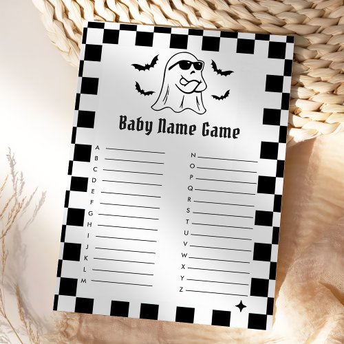  Funny Halloween Baby Name Game Game Card