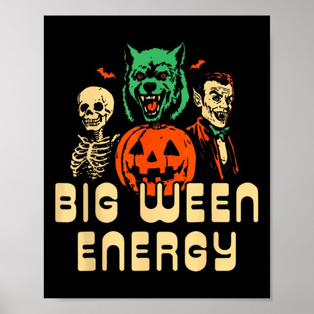 Funny Halloween Big Ween Energy Uni  Poster (Front)