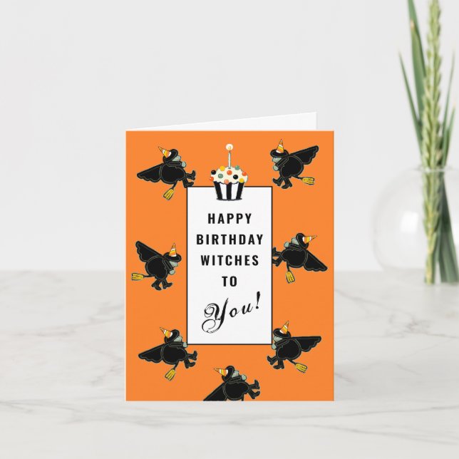 Funny Halloween Birthday Card (Front)