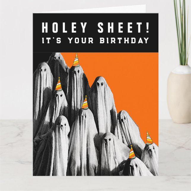 Funny Halloween Birthday Card (Front)