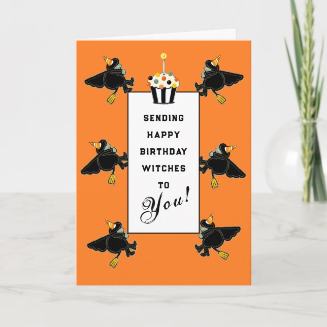 Funny Halloween Birthday Card (Front)