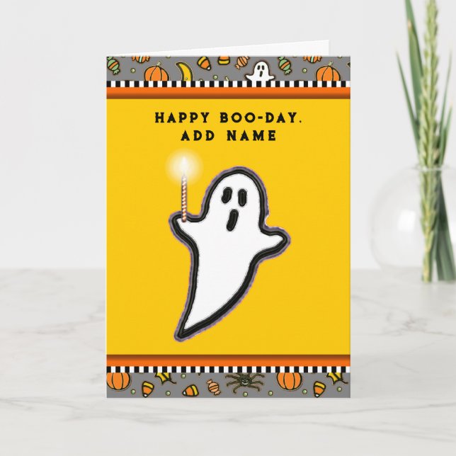 Funny Halloween Birthday Card (Front)