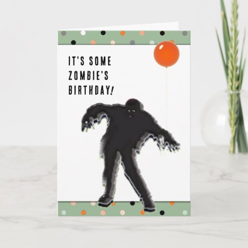 Funny Halloween Birthday Card