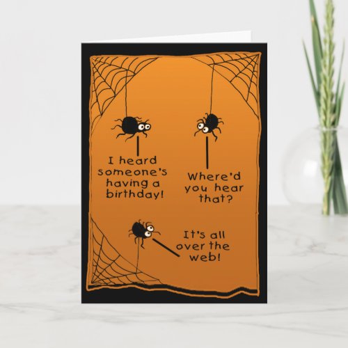 Funny Halloween Birthday Card