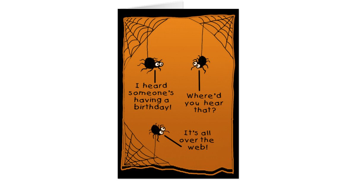 Funny Halloween Birthday Card