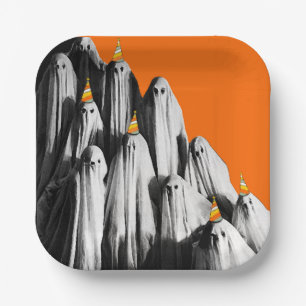 Funny Halloween Birthday Paper Plates