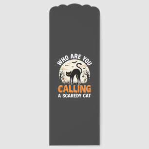 Funny Halloween Black Cat Scaredy Cat Vector Desig Bookmarks
