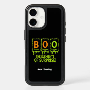 Funny Halloween Boo Elements Science Surprise Gift iPhone 16 Case