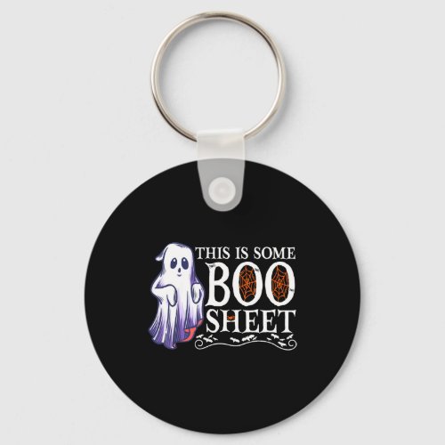 Funny Halloween Boo Ghost Costume This is Some Boo Keychain