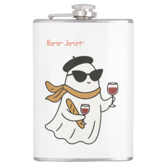 Funny Halloween Boo Jour Trick or Treat Flask