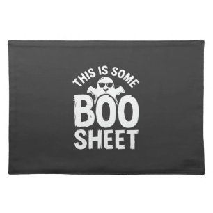 Funny Halloween Boo Sheet Ghost Design_1 Cloth Placemat