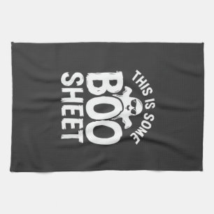 Funny Halloween Boo Sheet Ghost Design_1 Kitchen Towel