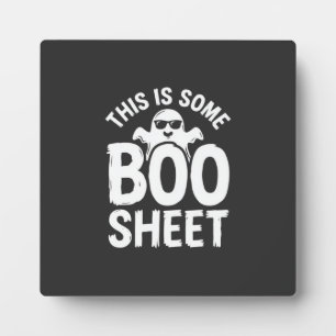 Funny Halloween Boo Sheet Ghost Design_1 Plaque