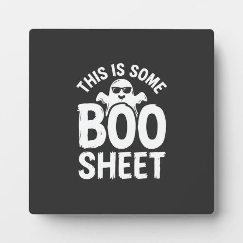 Funny Halloween Boo Sheet Ghost Design_1 Plaque