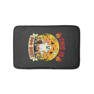 Funny Halloween Boo Sheet Ghost Graveyard Bath Mat